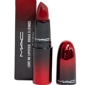 Mac “E for Effortless” Love Me Warm Toned Medium Red Lipstick